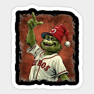 The Grinch Vs Cleveland Indians Logo: Symbolic Battle Begins Sticker